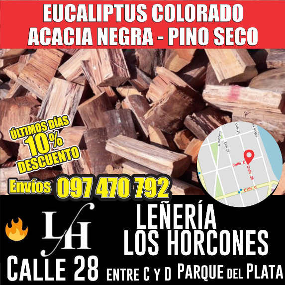 Leñería Los Horcones leña seca en Parque del Plata